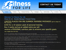 Tablet Screenshot of fitnessforlife.com.au